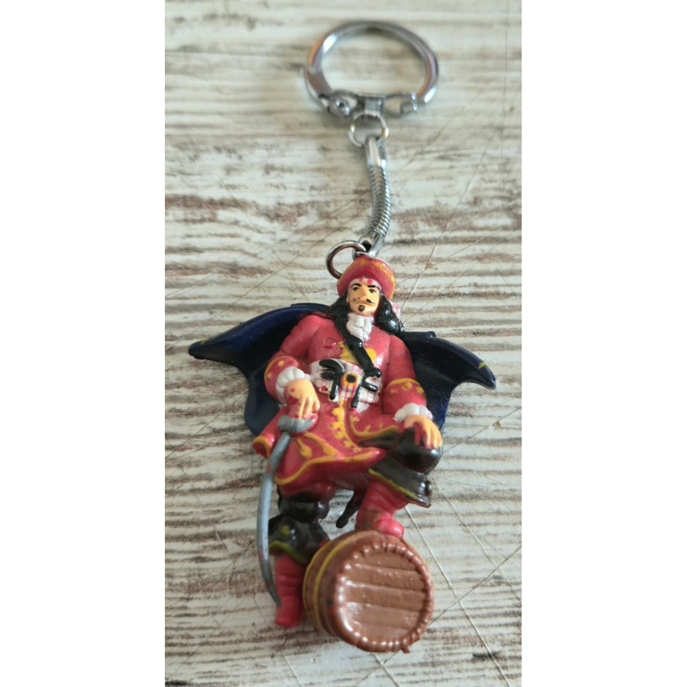 Captain Morgan Rum Pirate Figurine Keychain Leg Up Barrel Advertising Promo